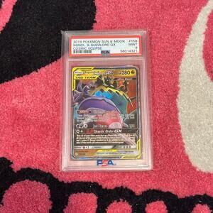 Naganadel & Guzzlord GX #158 – Pokémon TCG Cosmic Eclipse – PSA 9